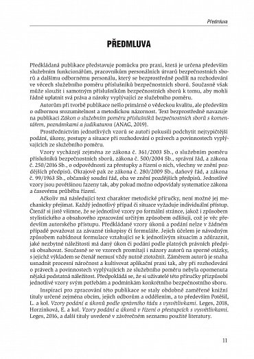 Náhled Vzory podání a úkonů podle zákona o služebním poměru příslušníků bezpečnostních sborů