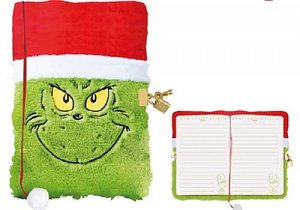 Plyšový diář se zámečkem The Grinch A5