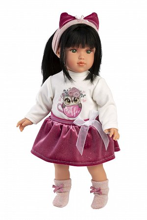 Llorens 54048 GRETA - realistická panenka s měkkým látkovým tělem - 40 cm