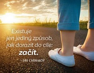 Magnet na lednici - Existuje jen jediný způsob, jak dorazit do cíle: začít.