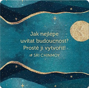 Korkový podtácek s citátem "Jak nejlépe uvítat budoucnost? Prostě jí vytvořit!"