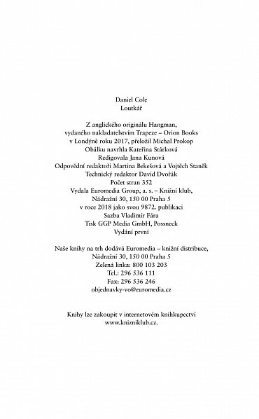 Náhled Loutkář, 1.  vydání