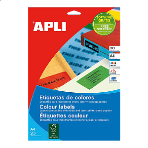 APLI univerzální etikety, 105 x 37 mm, zelené