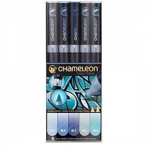Set Chameleon tónovací fixy, 5ks - modré tóny