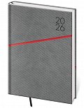 Diář 2026 týdenní A5 Grife - šedo/červená