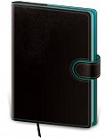 Diář 2026 týdenní A5 Flip - černo/petrolejová