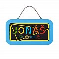 Neonová cedulka se jménem - Jonáš