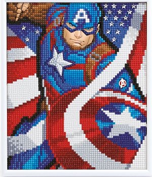 Crystal Art Obraz v rámu, Kapitán Amerika