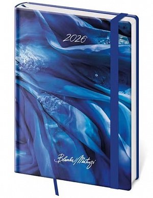 Diář 2026 denní A5 Vario - Matragi Blue s gumičkou