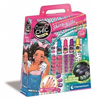 Clementoni Crazy CHIC - Sada laků na nehty svítící ve tmě