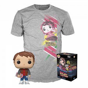 Funko POP & Tee: Back to the Future - Marty w/Hoverboard (velikost XL)