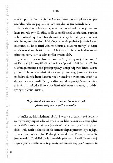 Náhled Metoda Bullet Journal - Zhodnoťte včerejšek, uspořádejte si dnešek a naplánujte zítřek