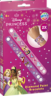 Diamantové malování Disney Princezny - výroba náramků 2 ks 