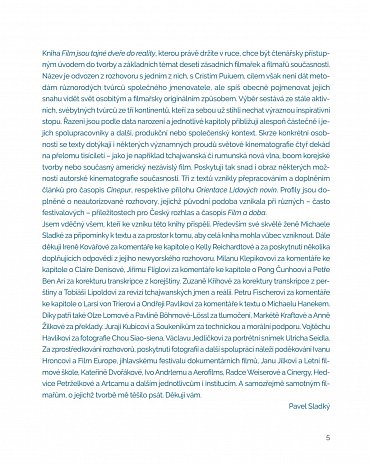 Náhled Film jsou tajné dveře do reality - 10 zásadních režisérek a režisérů současnosti – portréty a rozhovory