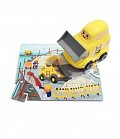 Puzzle Buldozer, dřevěné s hračkou