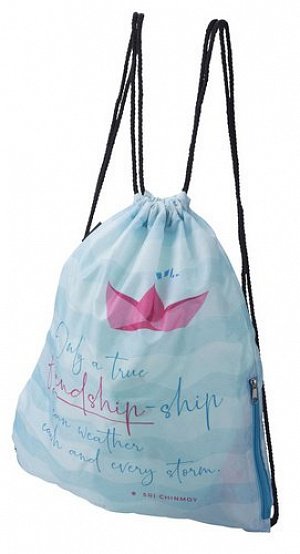 Batoh skládací anglický "Friendship-ship" 34x41 cm