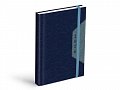 Diář 2026 D801 PU blue/dark blue s gumkou