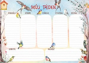 Týdenní plánovač A4 Ptáčci