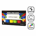 Molenaer sada akrylových barev Molenaer, 6x 75 ml, mix barev