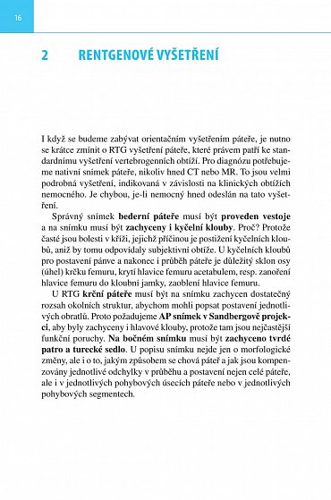 Náhled Orientační vyšetření páteře