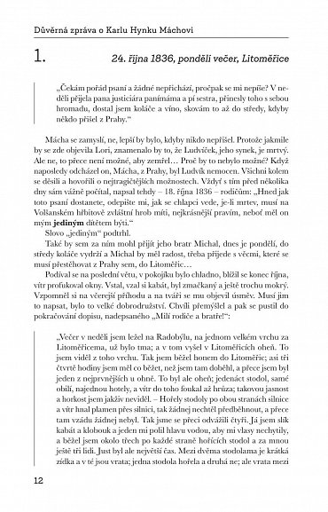 Náhled Důvěrná zpráva o Karlu Hynku Máchovi, 4.  vydání