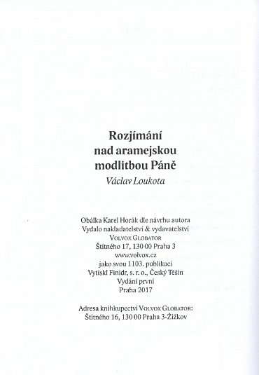 Náhled Rozjímání nad aramejskou modlitbou Páně