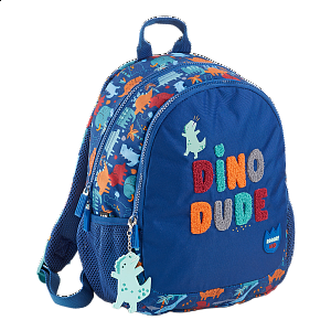 Miquelrius mini batoh Fun Dino, Double, 7 l, 2 kapsy, rPET, mix barev