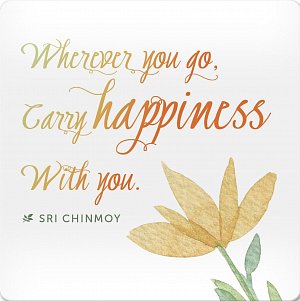 Korkový podtácek s citátem "Wherever you go"