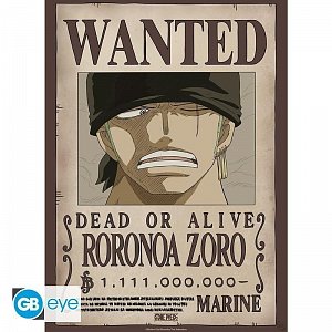 One Piece Plakát - Wanted Zoro 52x38 cm
