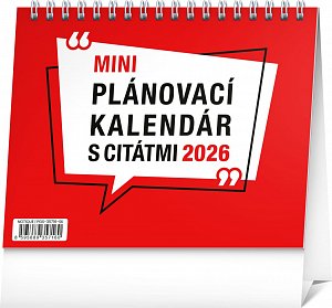 NOTIQUE Stolový kalendár Plánovací s citátmi 2026, 16,5 x 13 cm