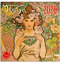 Kalendář 2026 poznámkový: Alfons Mucha, 30 x 30 cm