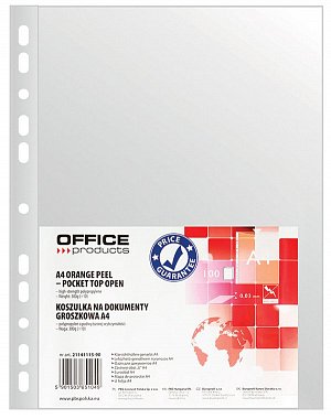 Office Products prospektový obal, A4, matný, PP, 30 μm, 100 ks, transparentní