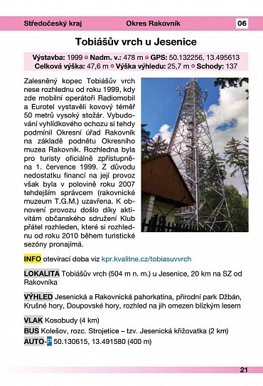 Náhled Rozhledny České republiky