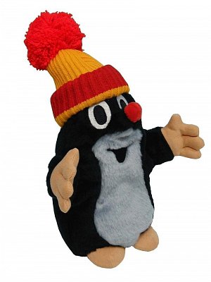 Krtek 28cm maňásek červený kulich