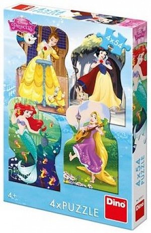 Disney Princezny a kamarádi: puzzle 4x54 dílků
