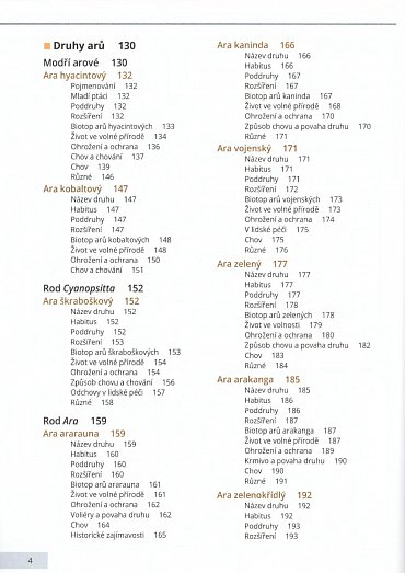 Náhled Arové - Chov, výživa a krmení, voliéry, život ve volnosti