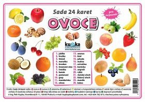 Sada 24 karet - ovoce