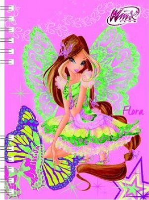 Winx Club Flora - zápisník A6 s kroužkovou vazbou