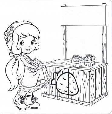 Náhled Strawberry - omalovánky čtverec