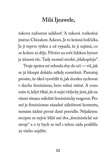 Náhled Milá Ijeawele aneb Feministický manifest v patnácti doporučeních