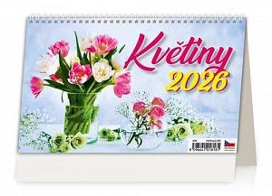 Kalendář stolní 2026 - Květiny