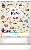 Kalendář 2026 nástěnný: Rodinný, plánovací Harry Potter, 33 x 46 cm