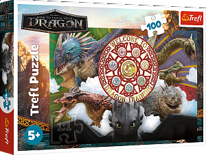 Puzzle Jak vycvičit draka: Draci s akci 100 dílků