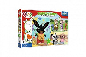 Trefl Puzzle Super giant Bing a jeho šťastný den 15 dílků - oboustranné