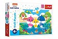 Puzzle Baby Shark s rodinou na dovolené 60 dílků