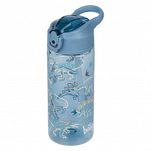 Tritanová láhev na pití s brčkem Dino, 500 ml