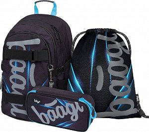 BAAGL 3 SET Skate Bluelight: batoh, penál, sáček
