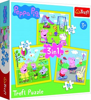 Trefl Puzzle Peppa Pig 3v1 (20,36,50 dílků)