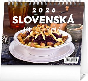 NOTIQUE Stolový kalendár Slovenská kuchyňa 2026, 16,5 x 13 cm