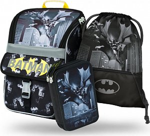 BAAGL Set 3 ks Zippy - Batman Dark City (batoh, penál, sáček)